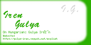 iren gulya business card